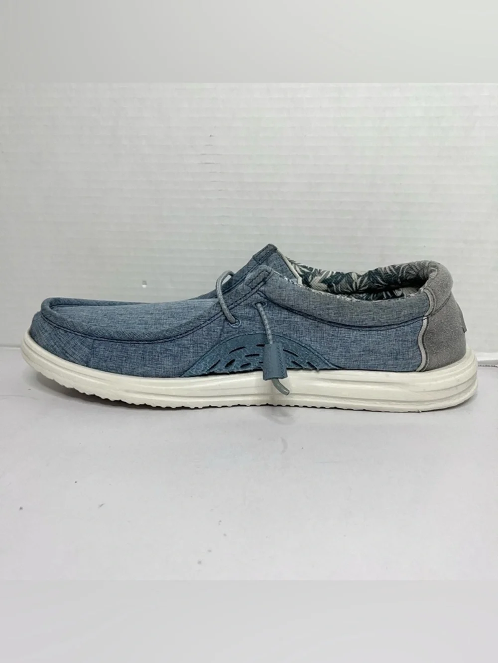 Hey Dude Wally H2O Overcast Men’s Slip on Water Shoes Size 12 Blue Grey - Picture 14 of 16
